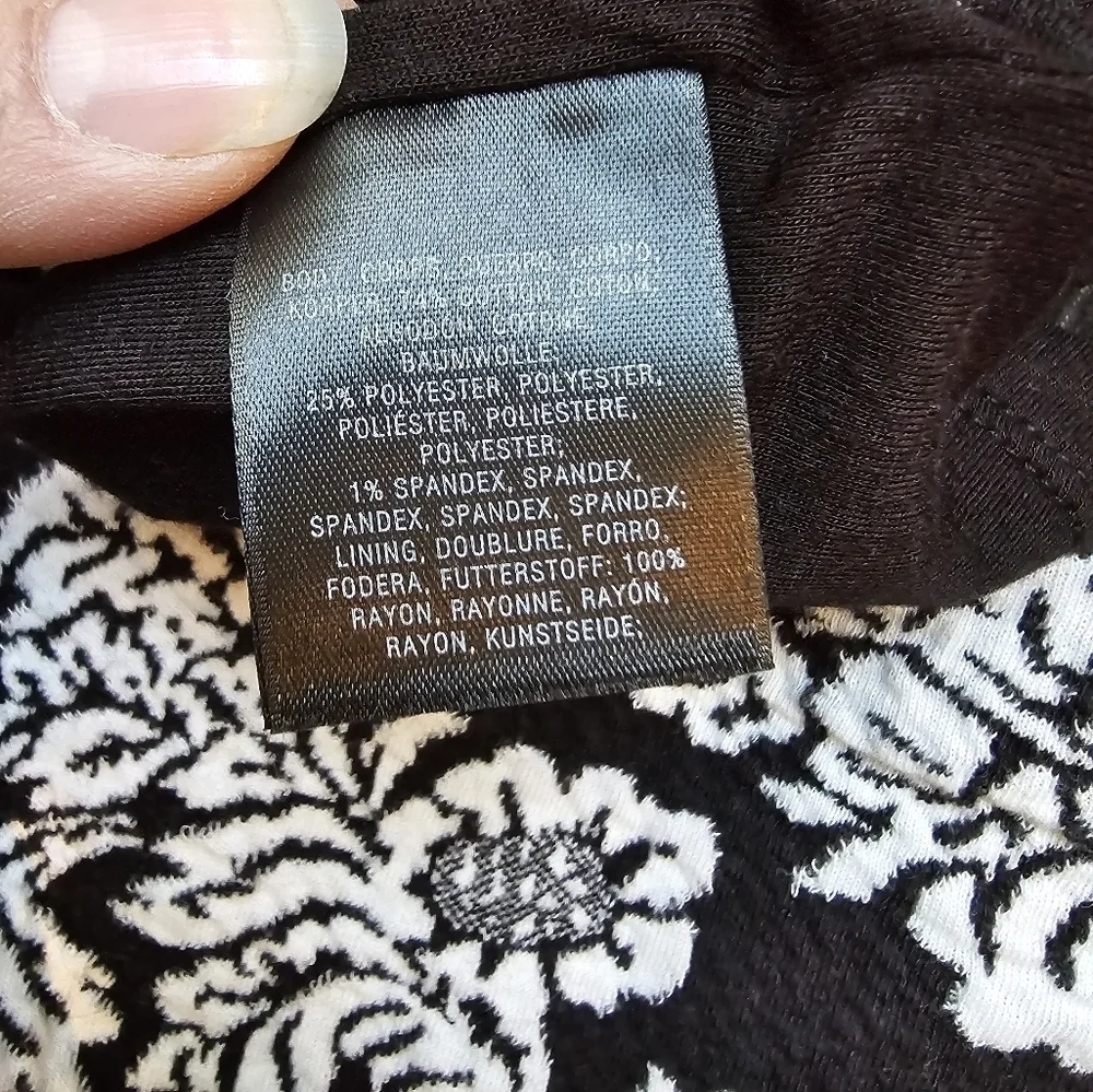 Maeve Anthropologie Floral Dot Sleeveless Sheath Dress Black and White Sz Small - Picture 11 of 12